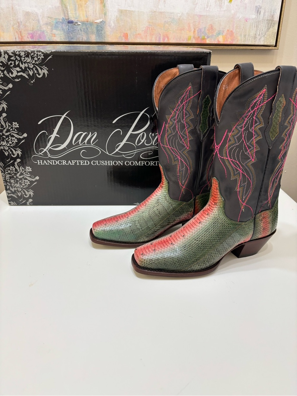 🐍 Dan Post Genuine Watersnake Cowboy Boots — NWT — Sz 7